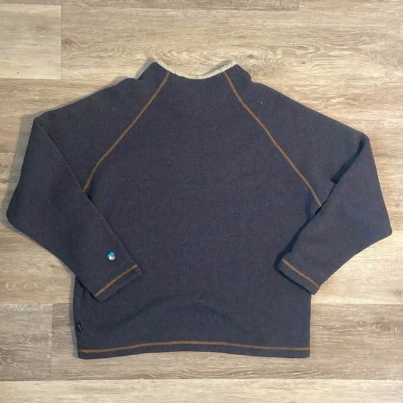 Kuhl mens XL Navy blue with gold stitching crewneck - Picture 3 of 3